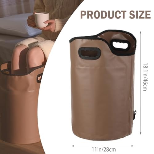 Collapsible Foot Bath Basin with Drainage Hole Handles