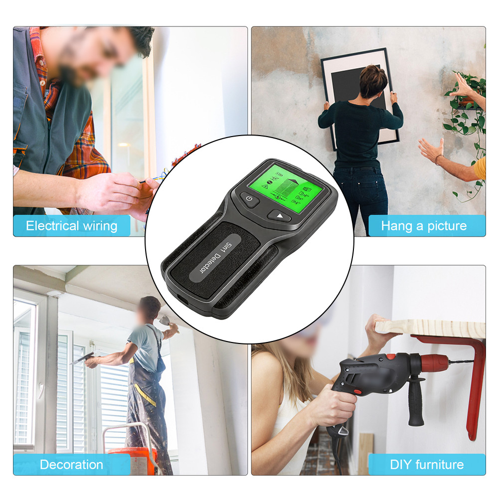 Wall Stud Finder 5 Mode Detector for Wood Metal Pipes AC Wiring Detection