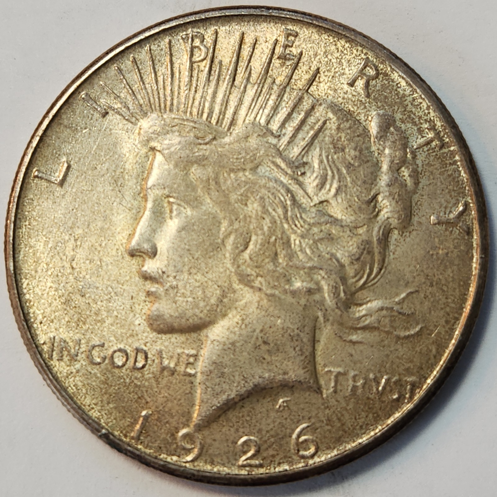 1926 S Peace US Silver Dollar - 90% Silver US Coin, AU, Album Filler, P-26DE
