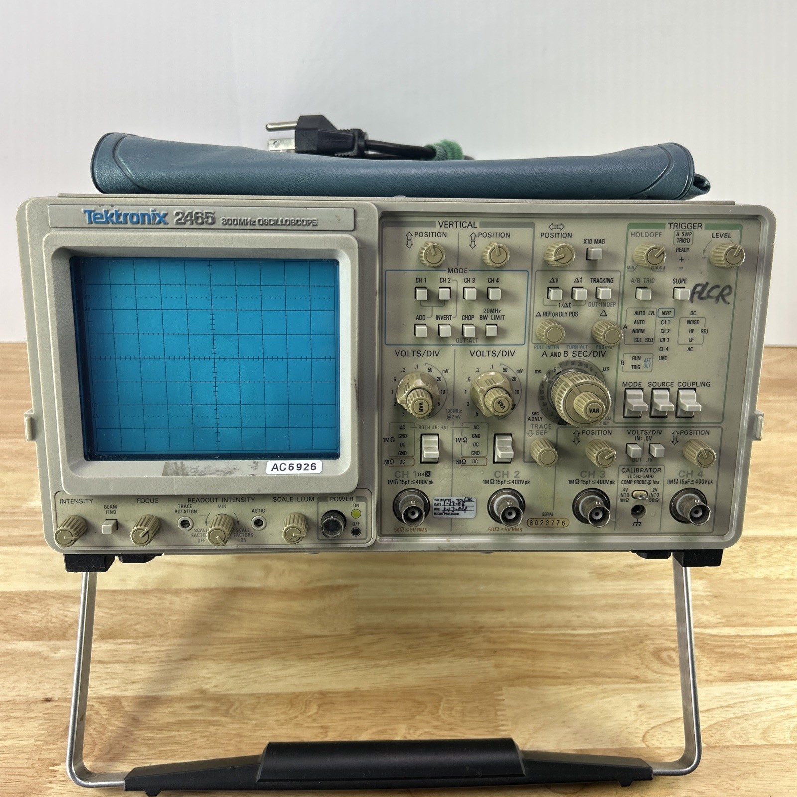 Tektronix 2465 300MHz 4 Channel Oscilloscope For Parts Or Repair Only No Power