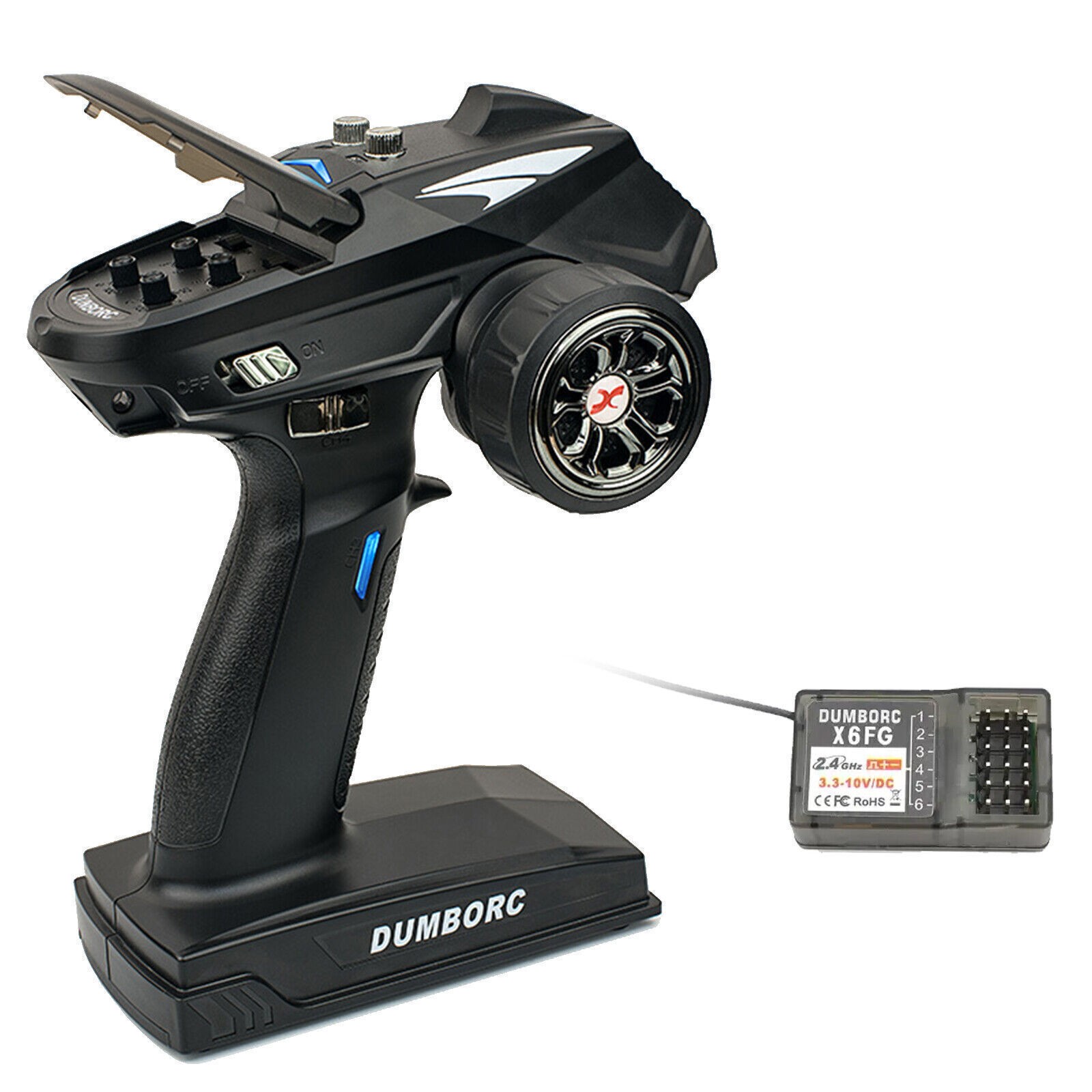 DumboRC Dumbo X6 6-Channel 2.4GHz RC Transmitter with X6FG Receiver w/ Gyro NEW