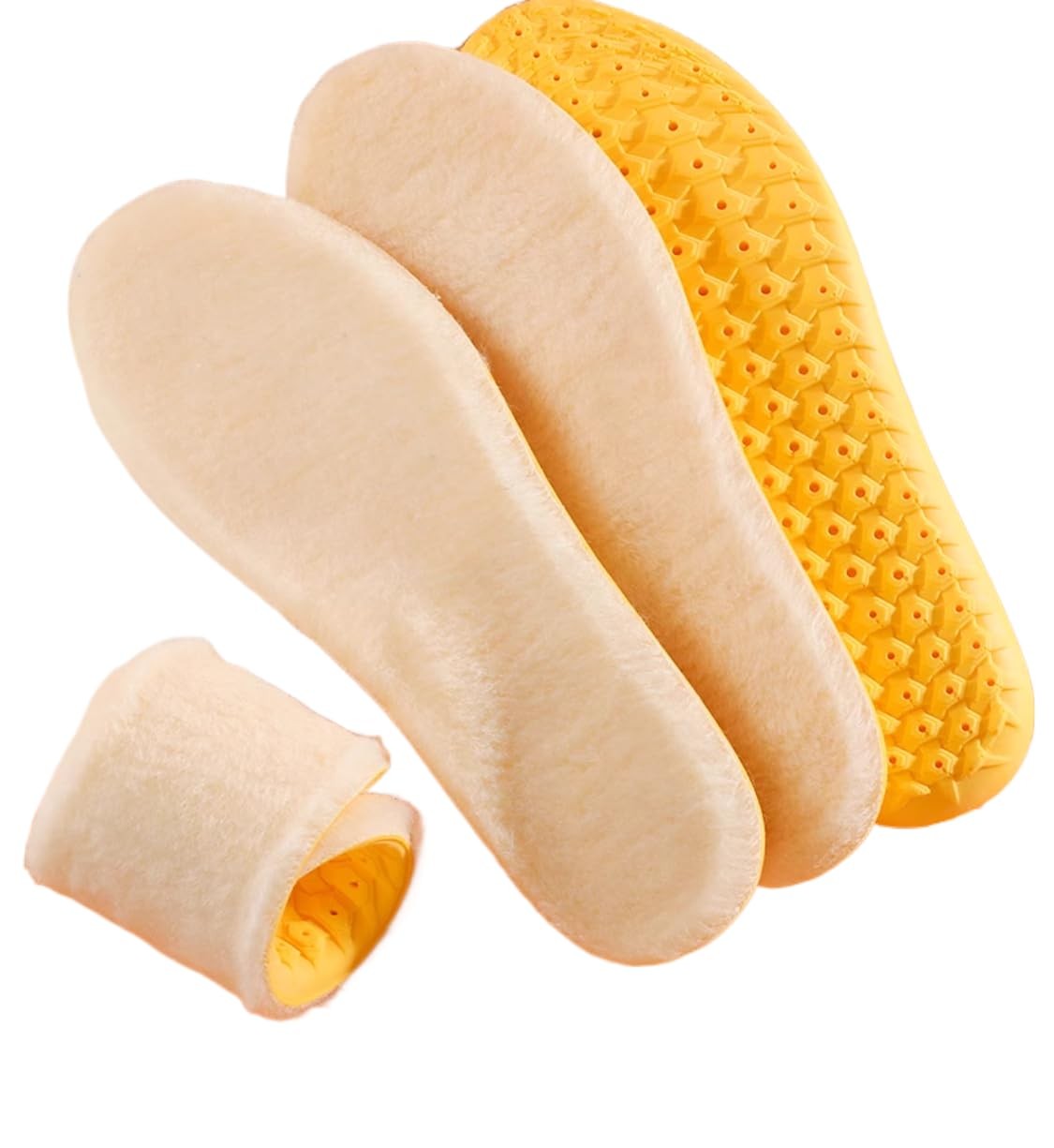 Wool Cloud Insoles for Women Men Replacement Cozy Insoles Warm Arch Support T...