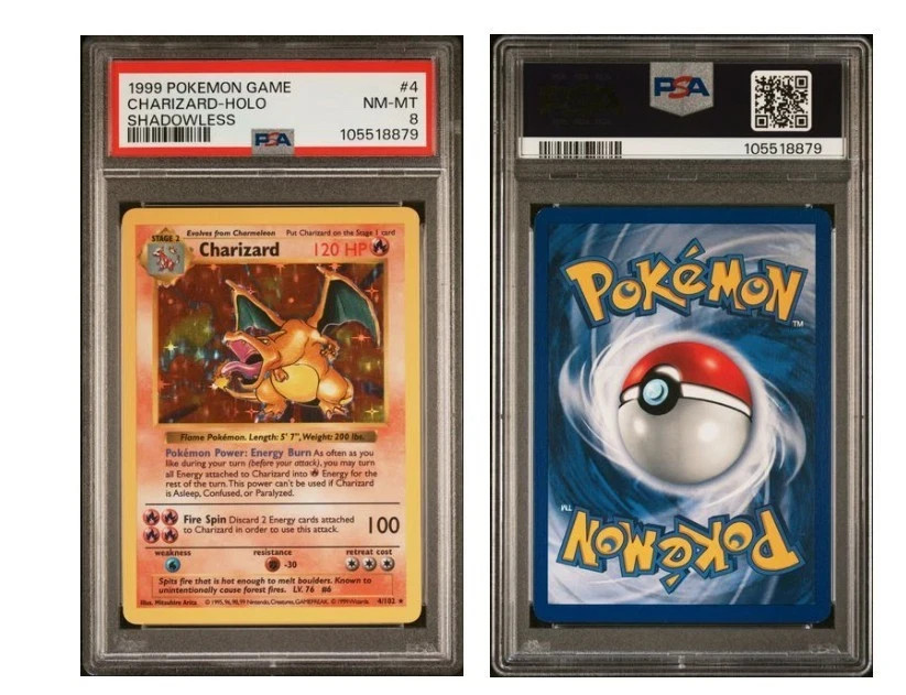 Pokemon Tcg Charizard 120Hp Holo Rare 4/102 Base Set 1999 Nm