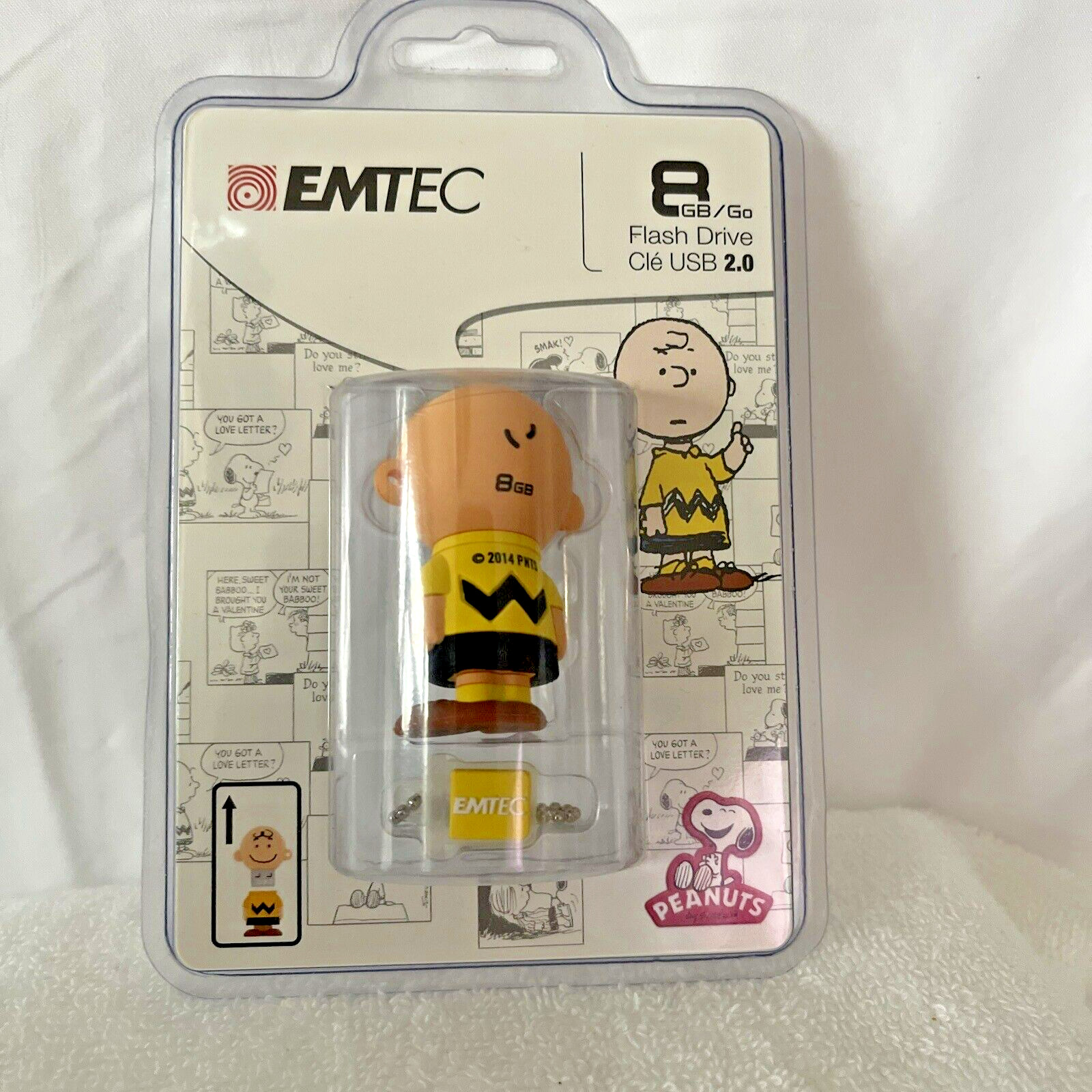 Peanut EMTEC 8 GB Flash drive USB 2.0 new Charlie Brown New sealed