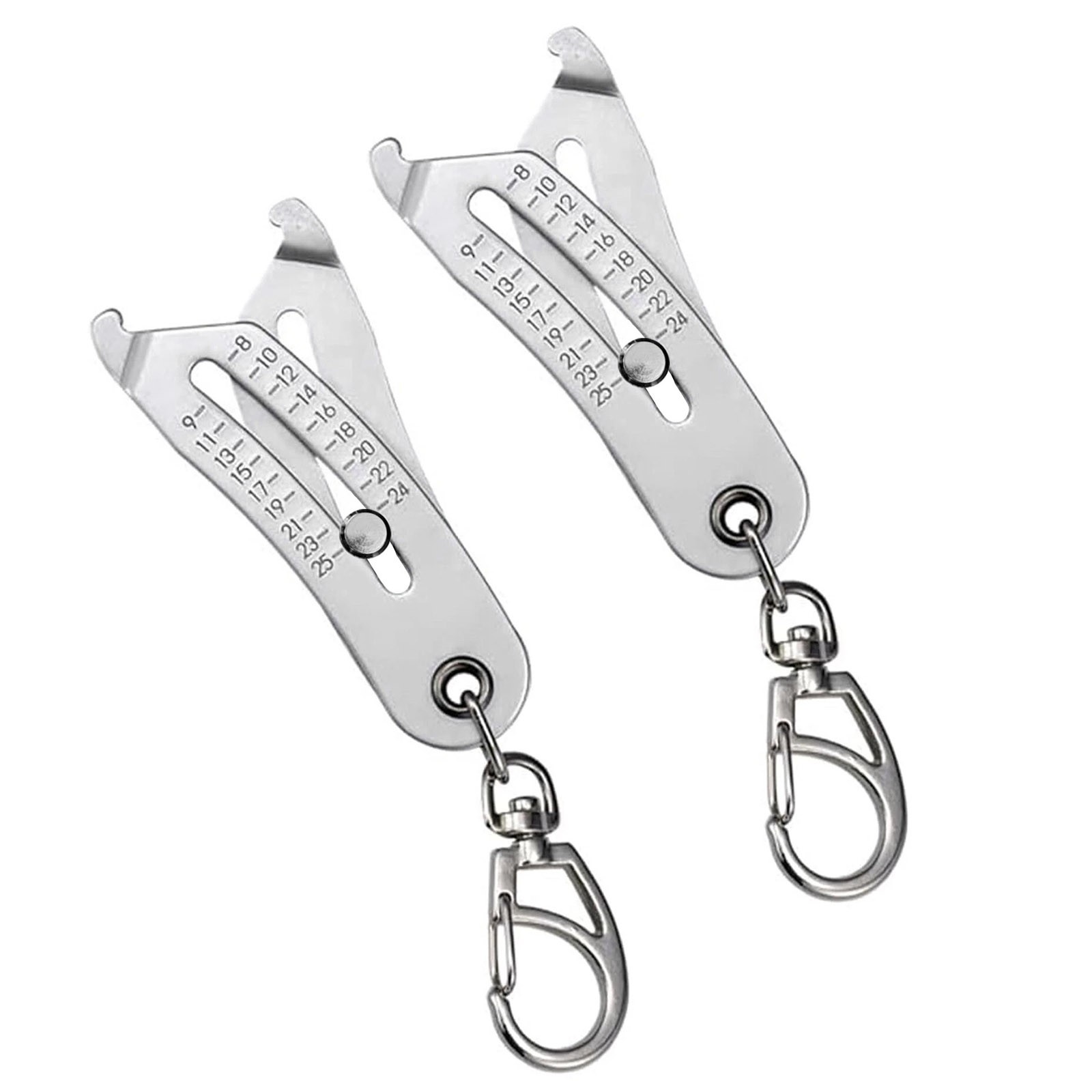 2× Thread Size Verification Tool Set - Portable Bolt and Nut Identifier Gauge