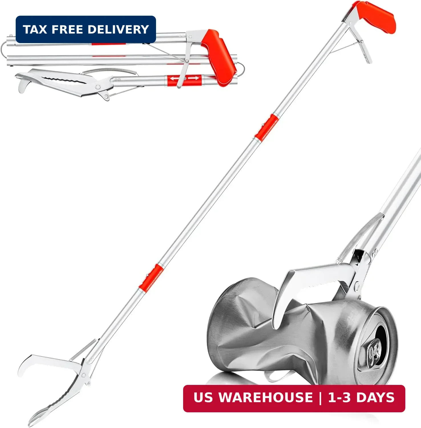 Grabber Reacher Tool, 50" Foldable Extra Long Grabber for Elderly Reaching Tool