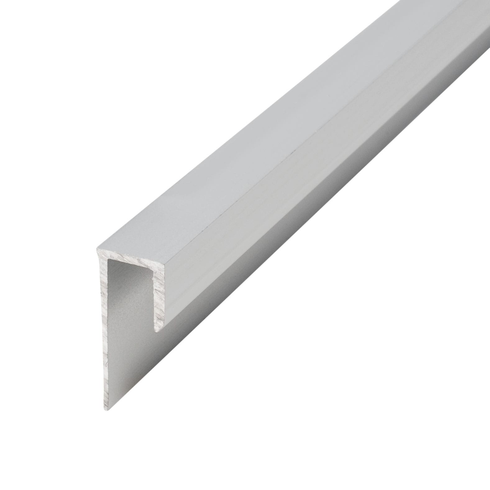 Outwater 3/16" Clear Anodized Alum J Channel Cap Moulding - Size Options