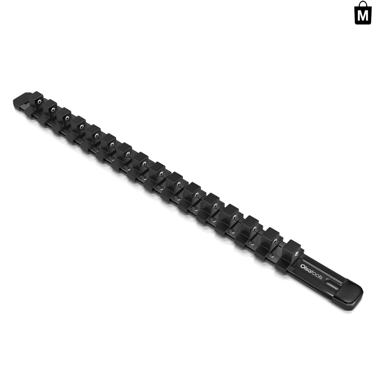 Heavy-Duty 1/2-Inch Drive Socket Organizer Rail for Perfect Garage Storage