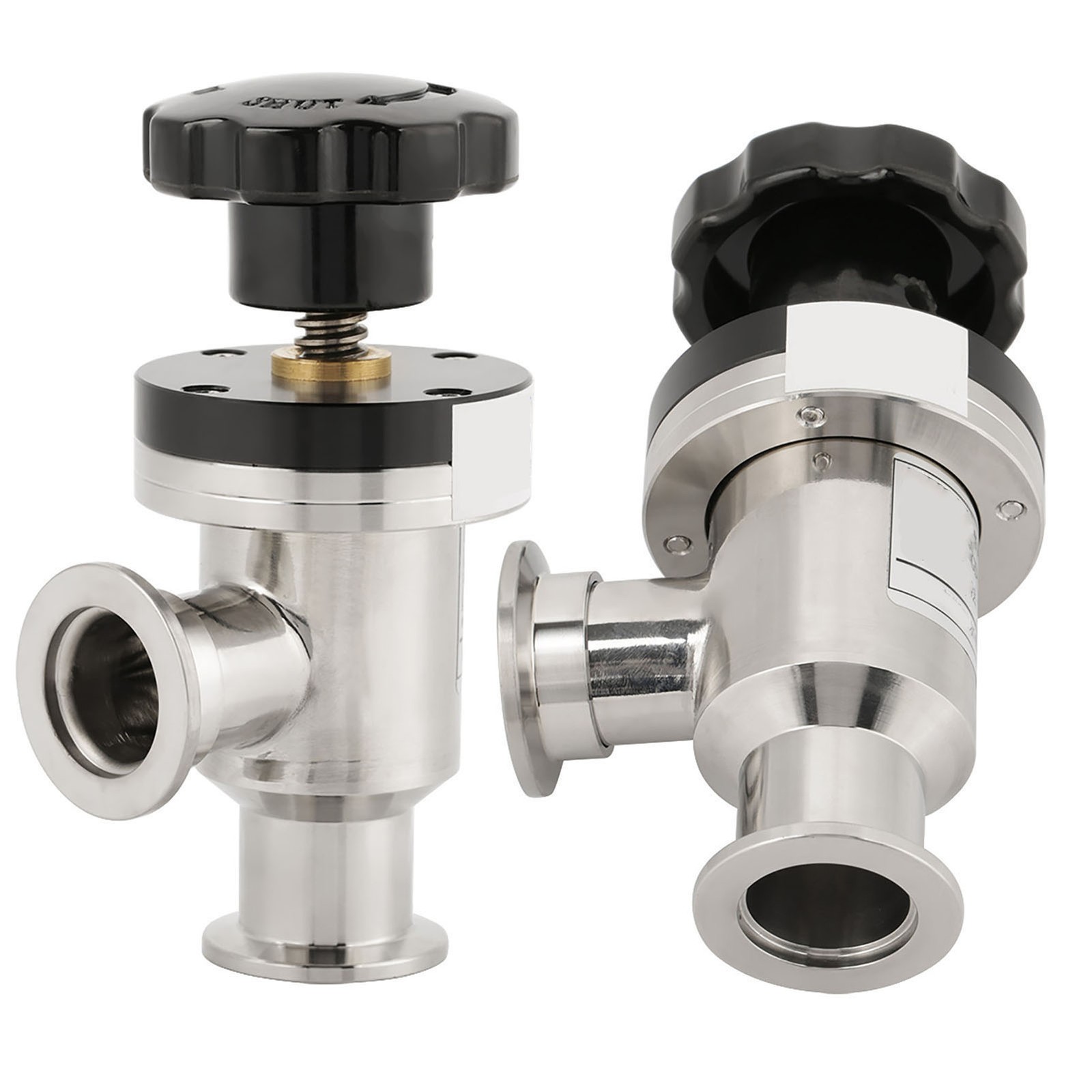KF25 304 Stainless Steel High Vacuum Manual Right Angle Bellow Isolation Valve