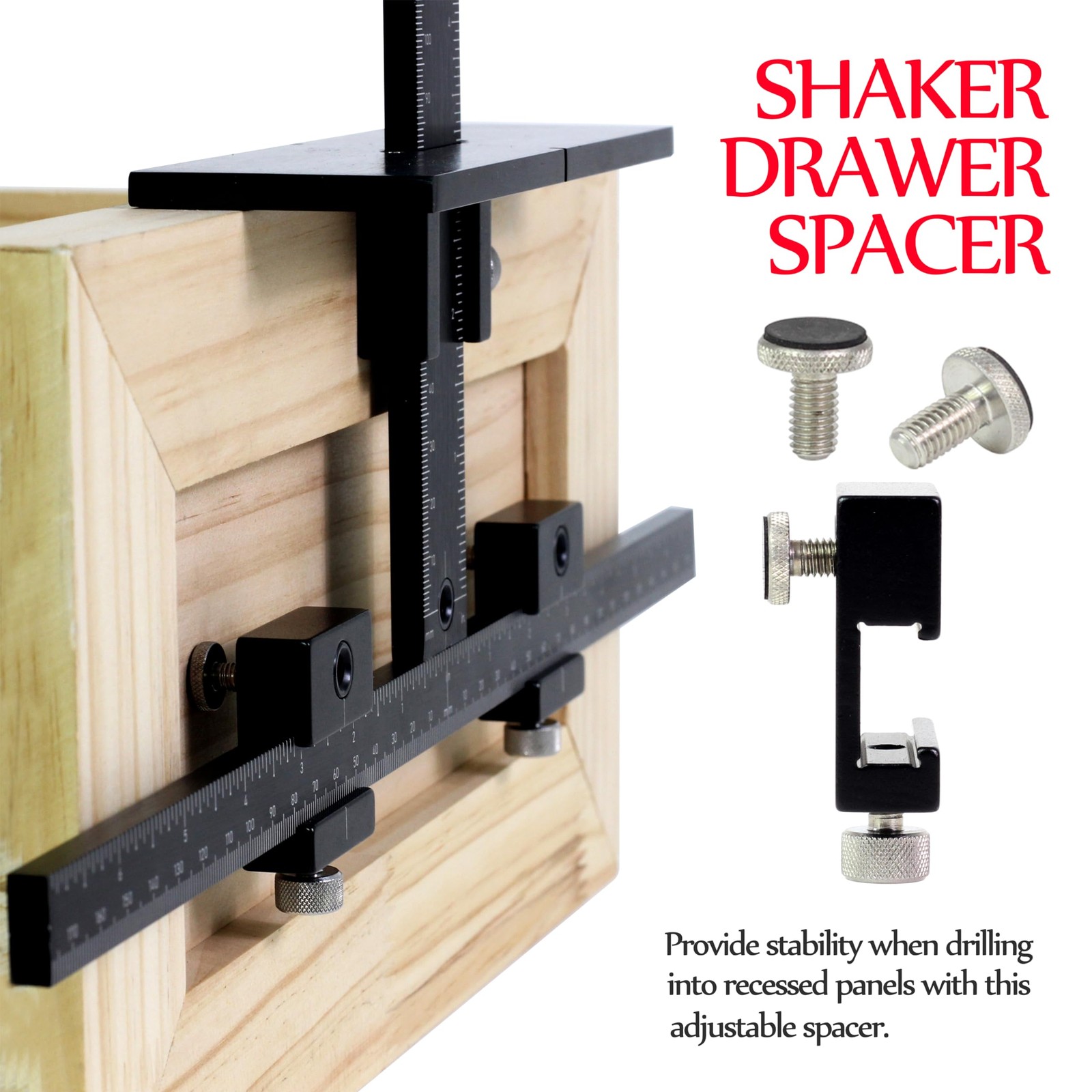 Basic Black Aluminum Alloy Cabinet Hardware Jig for Effortless Handles, Pulls,