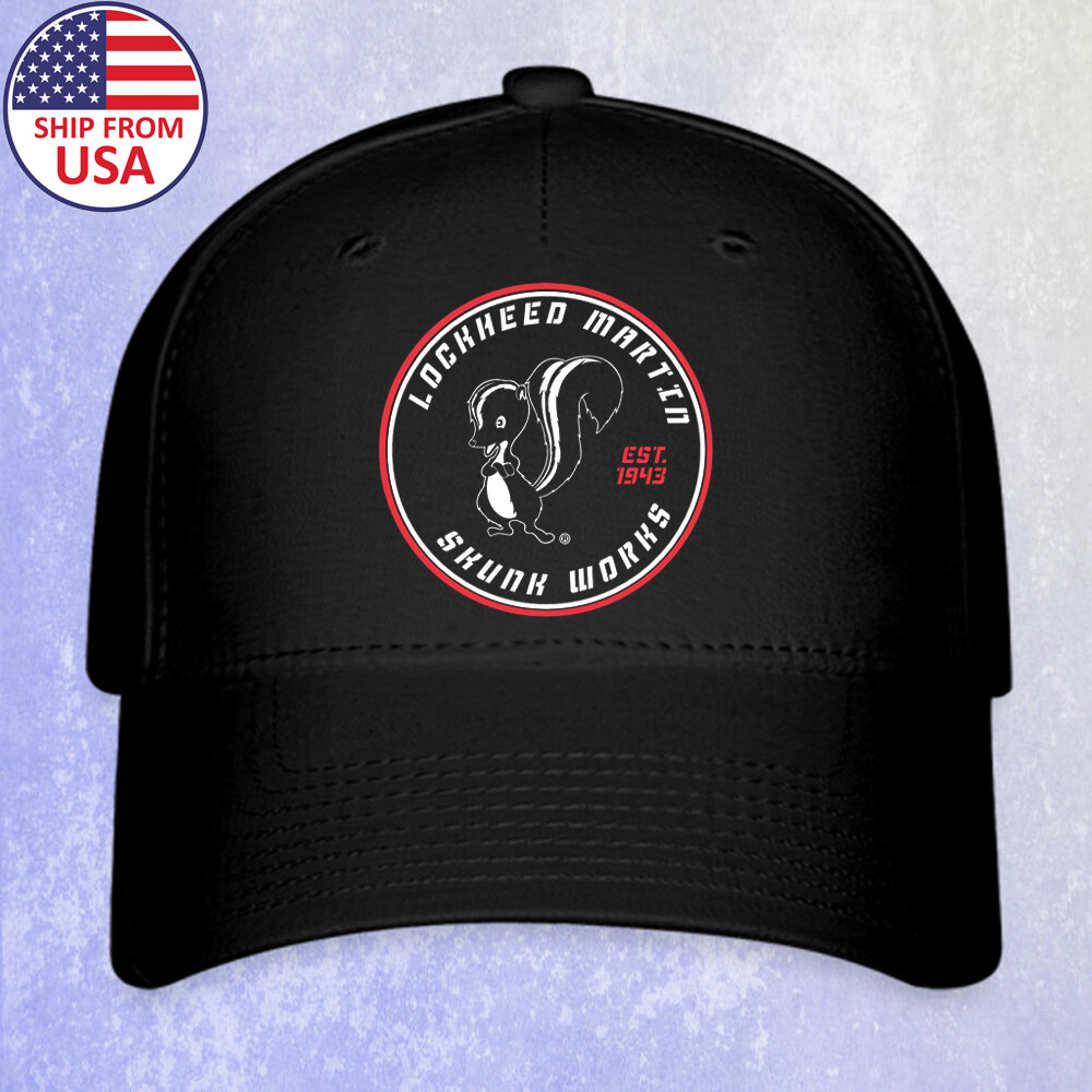 Lockheed Martin Skunk Works Black Hat Baseball Cap Size S/M-L/XL