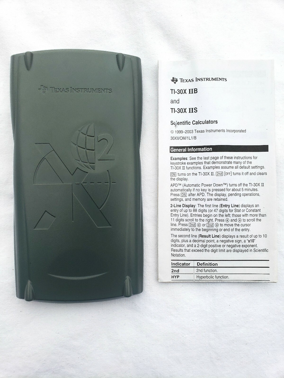 Texas Instruments TI-30X IIS Scientific Calculator All Buttons Function