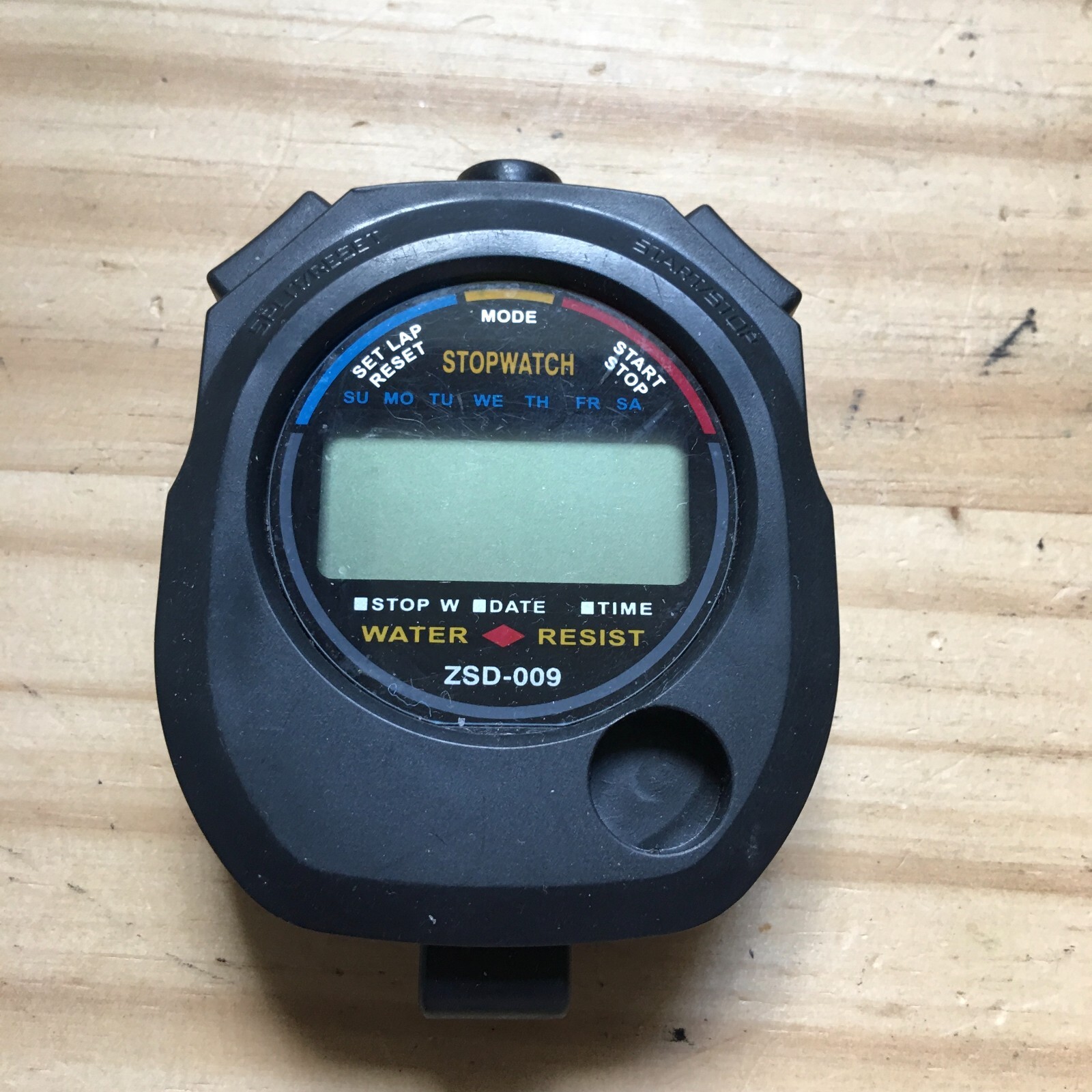 Sportwatch ZSD-009 Stop Watch Timer Clock Water Resistant No Compass & Lanyard