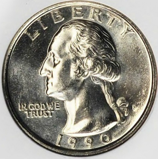 1990 P & D Washington Quarters Gem Bu From mint sets