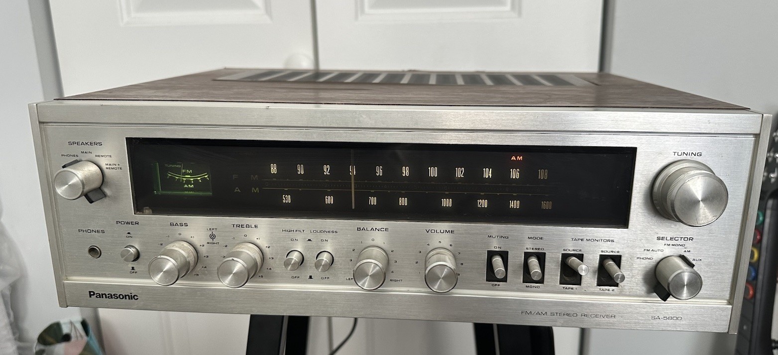 Vintage PANASONIC SA-5800 FM AM STEREO RECEIVER Tested.