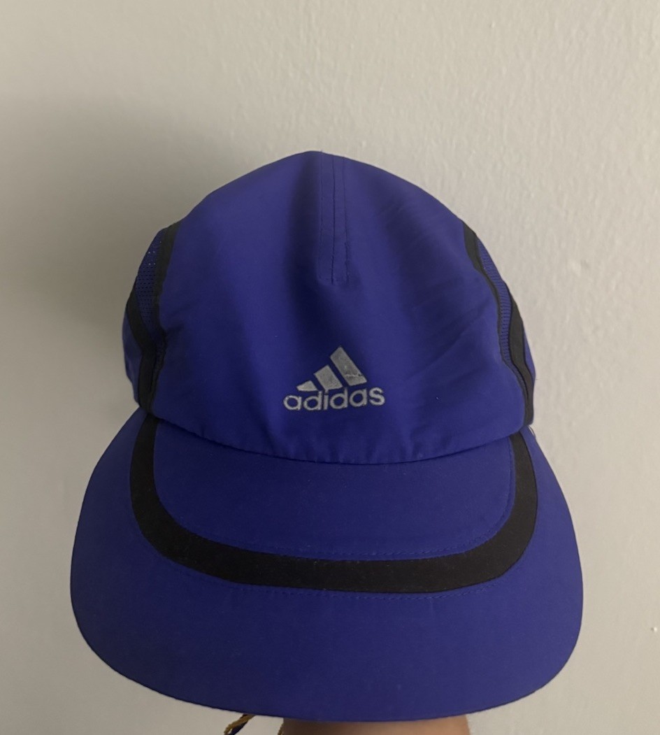 adidas dri-fit Climacool Adjustable Blue Cap Mesh Breathable Lightweight