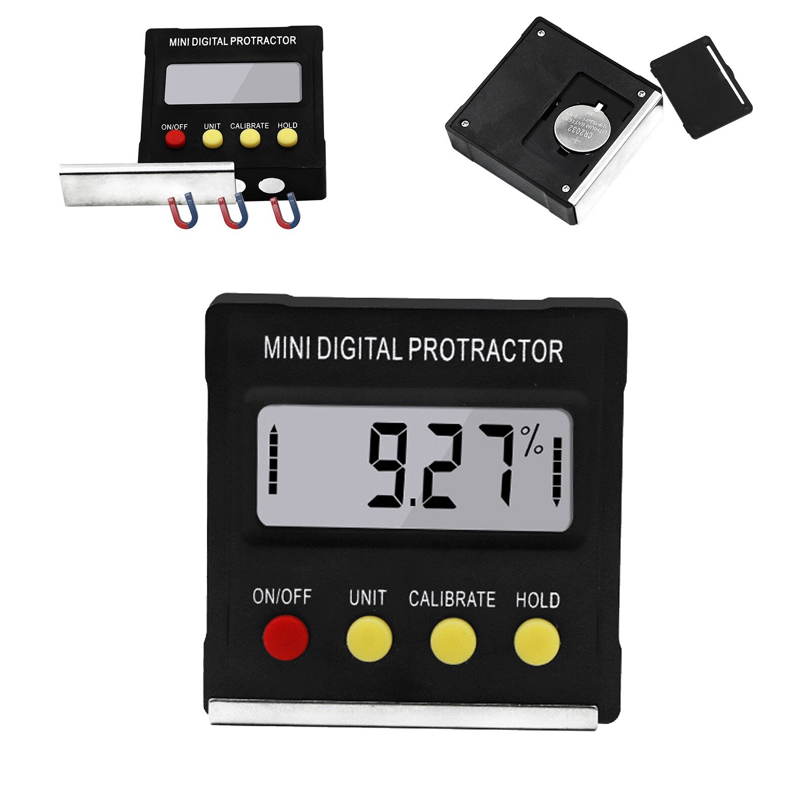 Digital LCD Protractor Gauge Level Box Angle Finder Inclinometer Magnet Meter