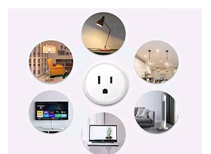 Smart Plug, Wi-Fi Mini Socket Outlet, White. 4 Pack.