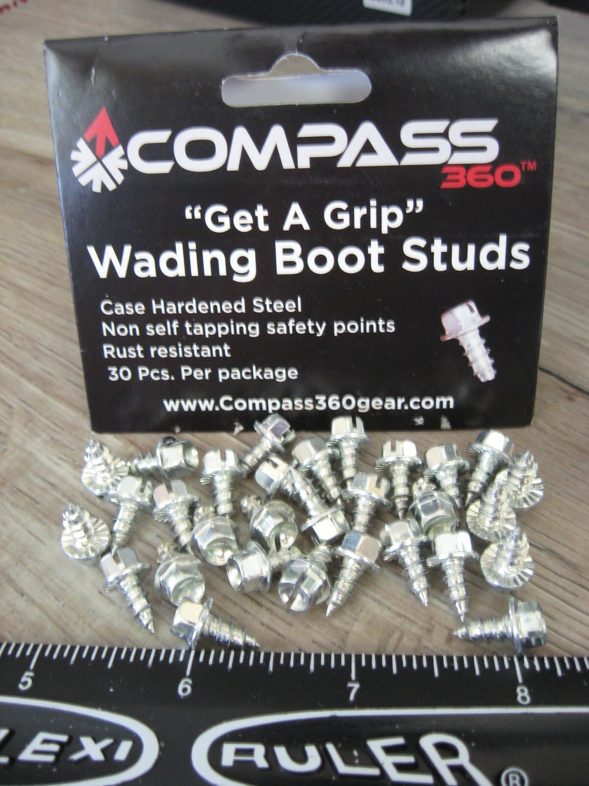 30 Compass 360 Wading Boot Studs Traction Spike Cleats NON Self Tapping Points