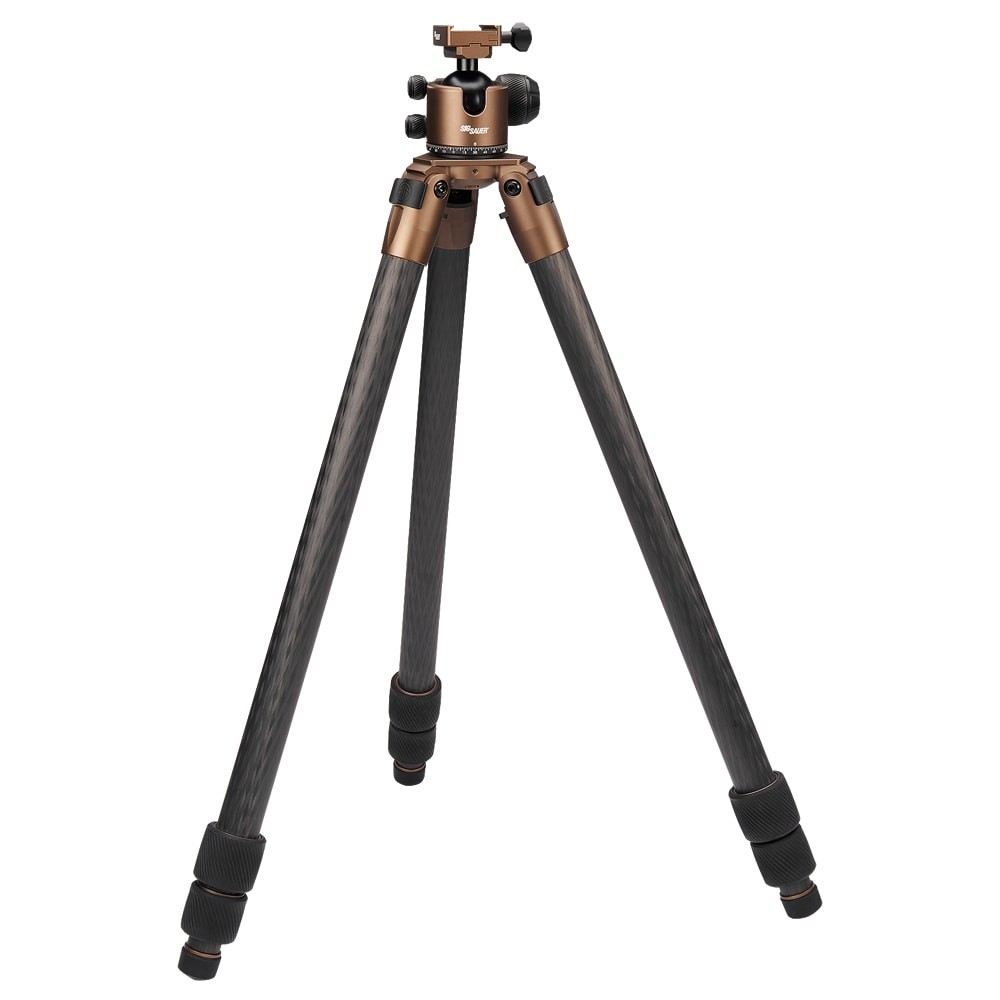 Sig Zulu-DMR Carbon Fiber Tripod, ARCA-SWISS Head 3 Section Legs, FDE [SOZT1002]