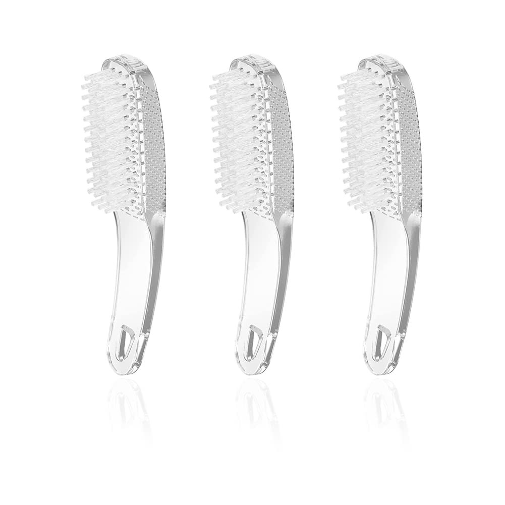 3Pcs Nail Cleaning Brushes, Thick Handle Hand Fingernail Clean Brush Manicure To