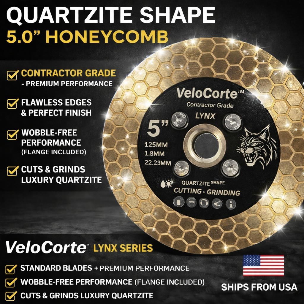 VeloCorte Quartzite Shape 5.0" HoneComb style grinding/cutting wheel