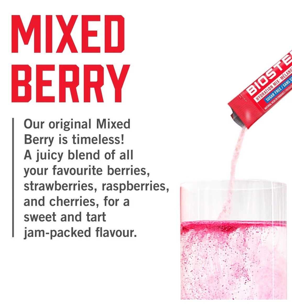 BioSteel Hydration Mix 2-Pack Blue Raspberry + Mixed Berry 32 Packets Sugar Free