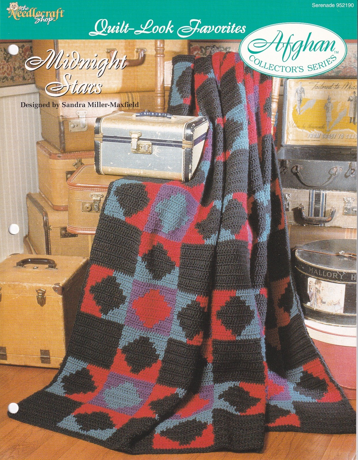 Afghan Crochet Pattern MIDNIGHT STARS Quilt Look Needlecraft Shop