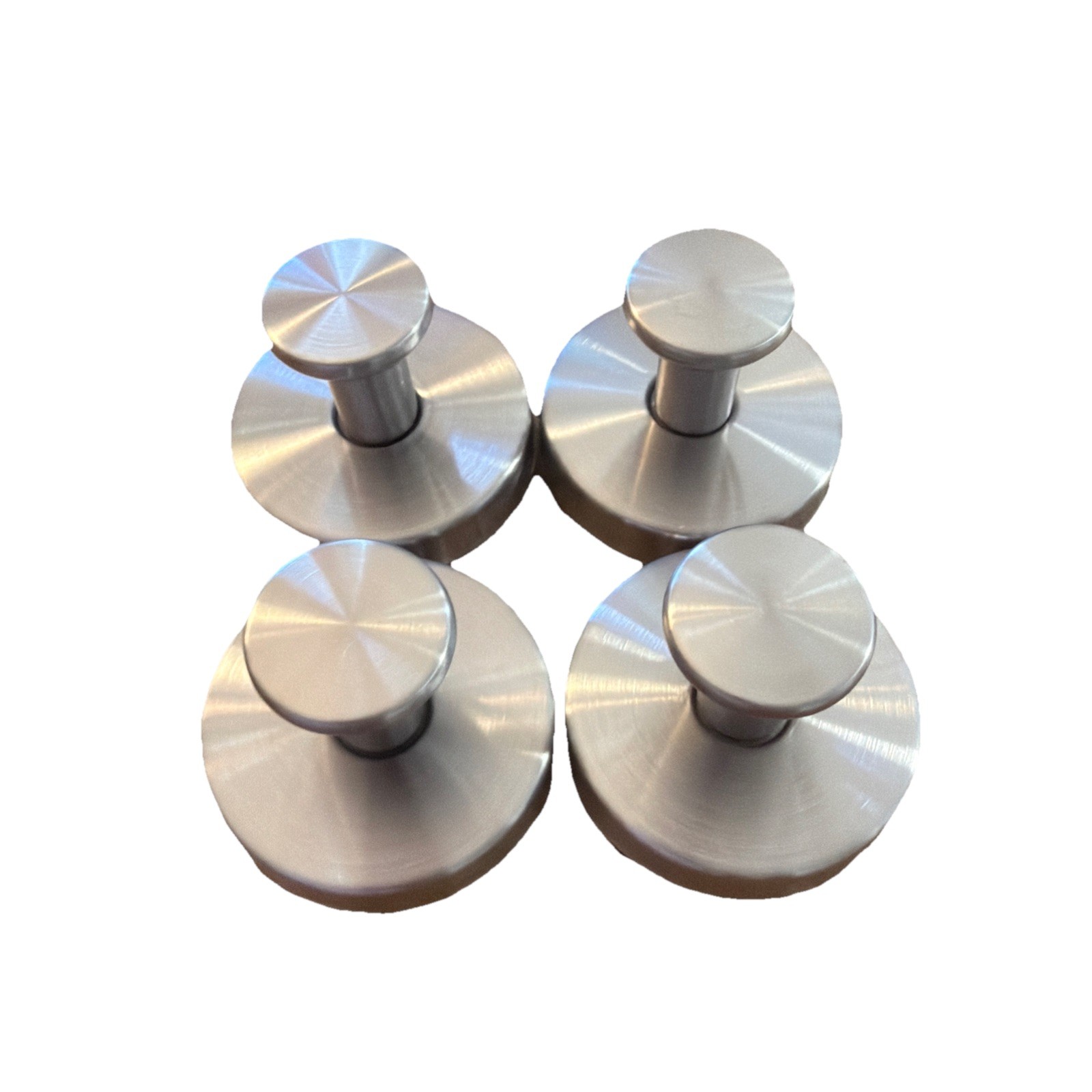 4 Pack Shower Hooks Heavy Duty Strong Suction Removable Towel Brushed Nickel