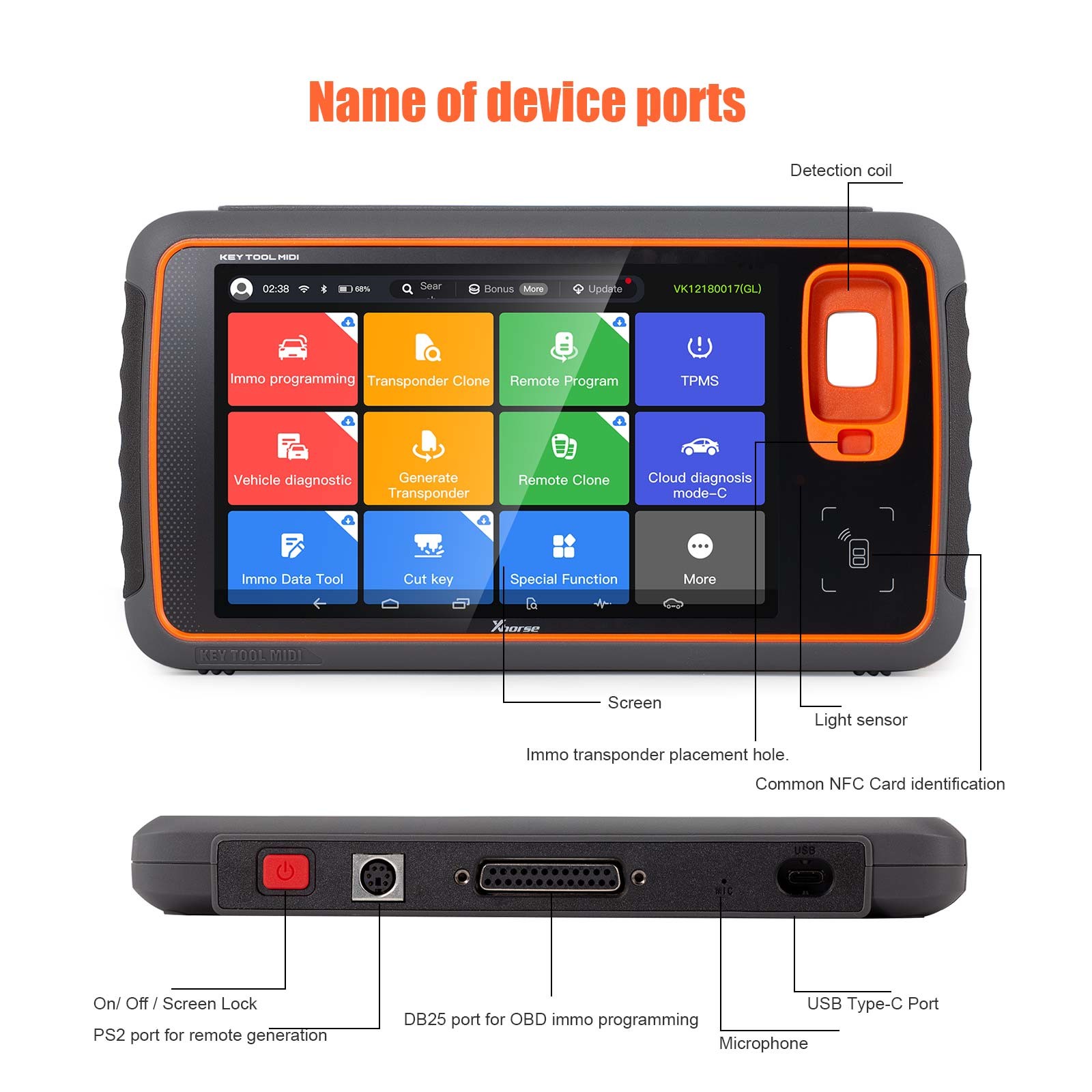 Xhorse Key Tool MIDI Basic Version 2-in-1 IMMO Progarmming and TPMS Diagnostic