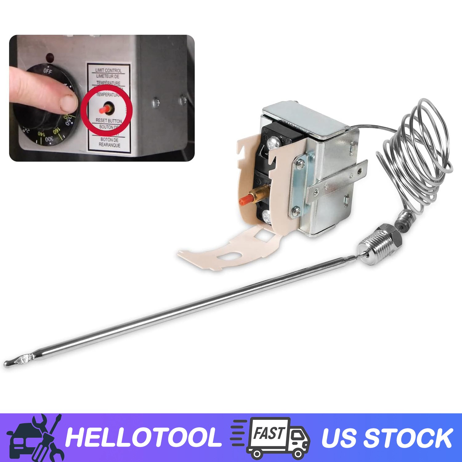 PP10084 High Limit Switch For Pitco Fryers Hi Limit Safety Thermostat 450F 45C+