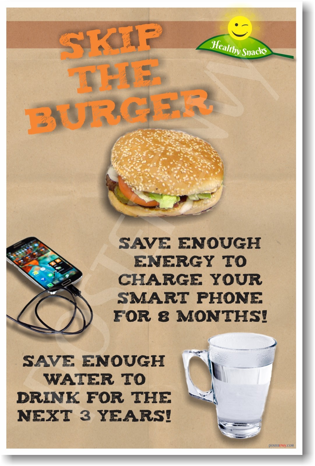 Skip The Burger - NEW Health and Safety POSTER