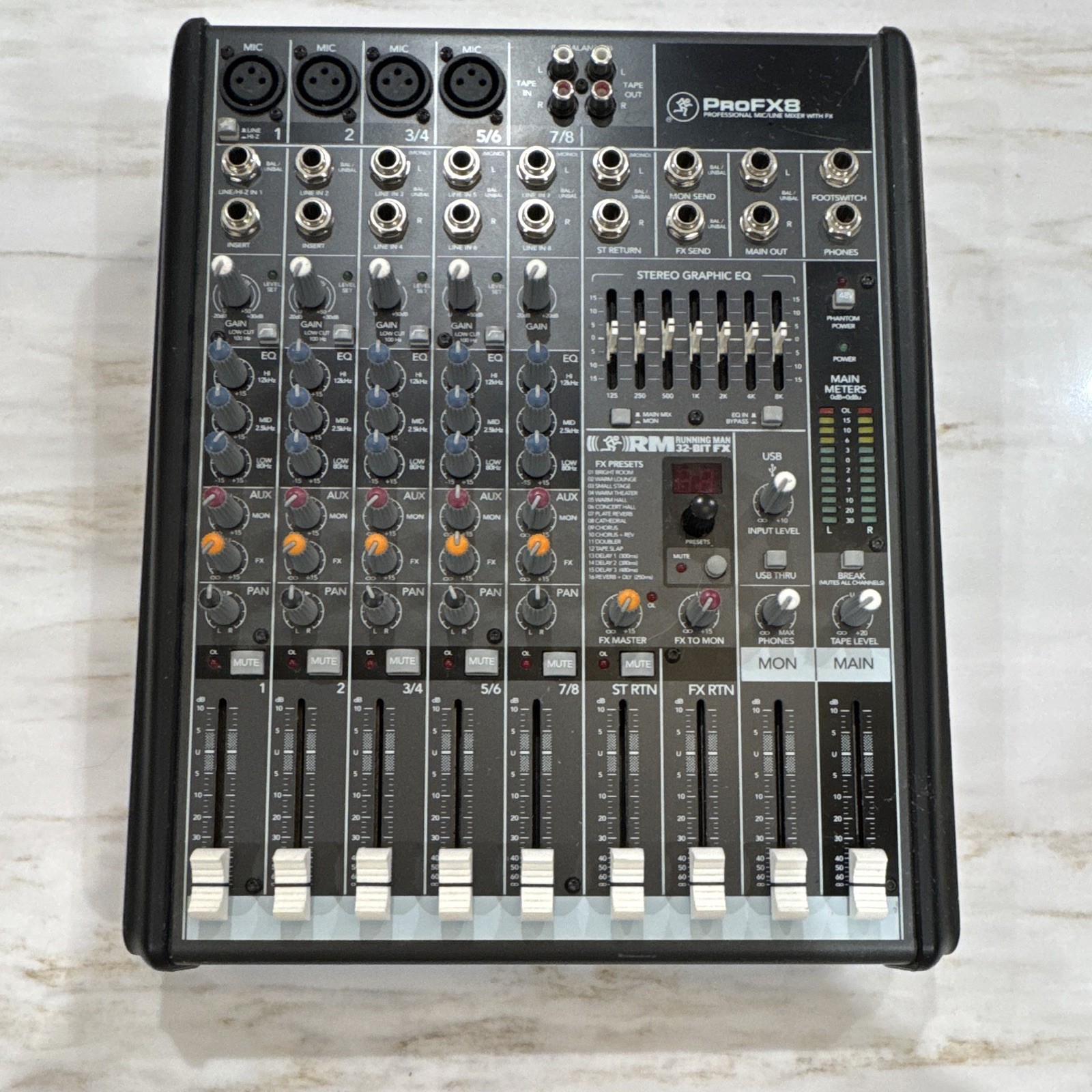 Mackie ProFX8 8-Channel Compact Mixer USB Interface, Effects, 48V Phantom