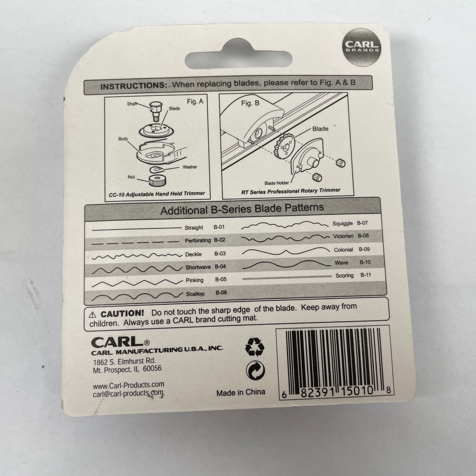 CARL B-10 Wave Blade Craft Blade For RT-Series Professional Trimmers Replacement