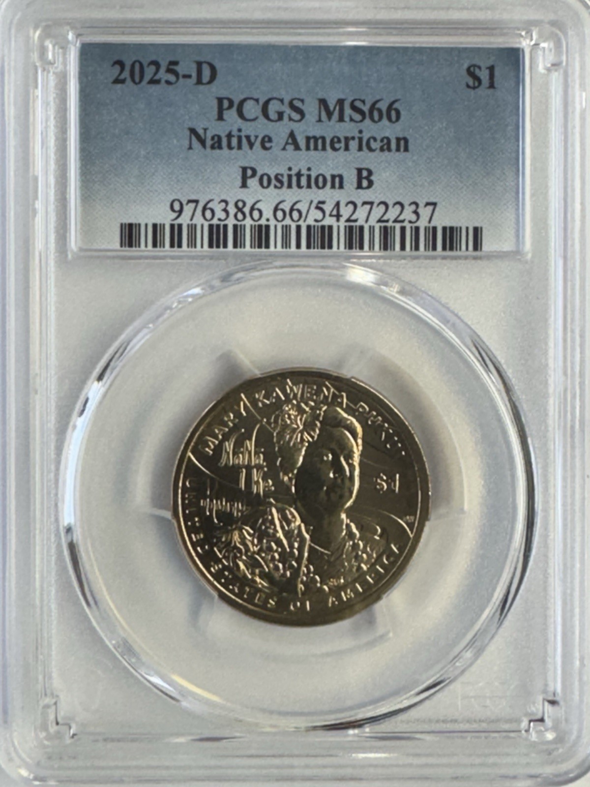 2025-D PCGS MS66 NATIVE AMERICAN DOLLAR (POSITION B) - $6.00 FLAT RATE SHIPPING