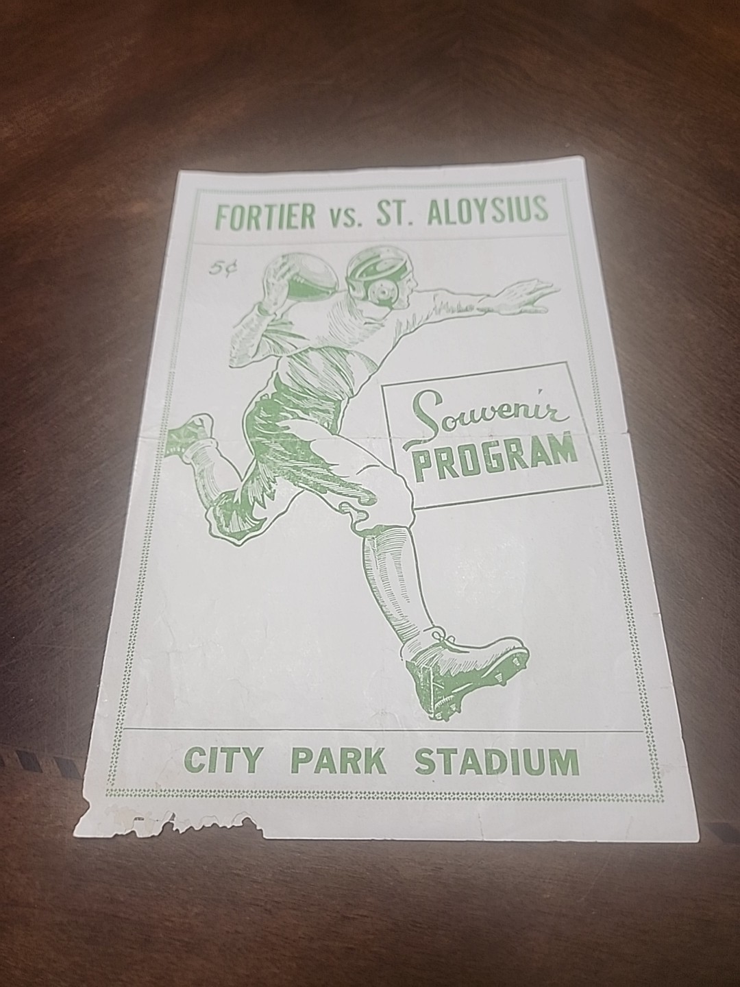 Fortier Vs St Aloysius Football Program 10/12/51  Brother Martin RC Cola Ad