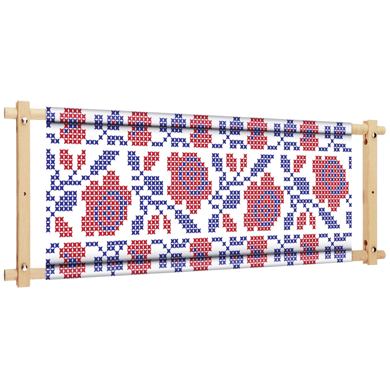33 x 12 Inch Scroll Frame for Cross Stitch Needlepoint Embroidery Scroll Wood...