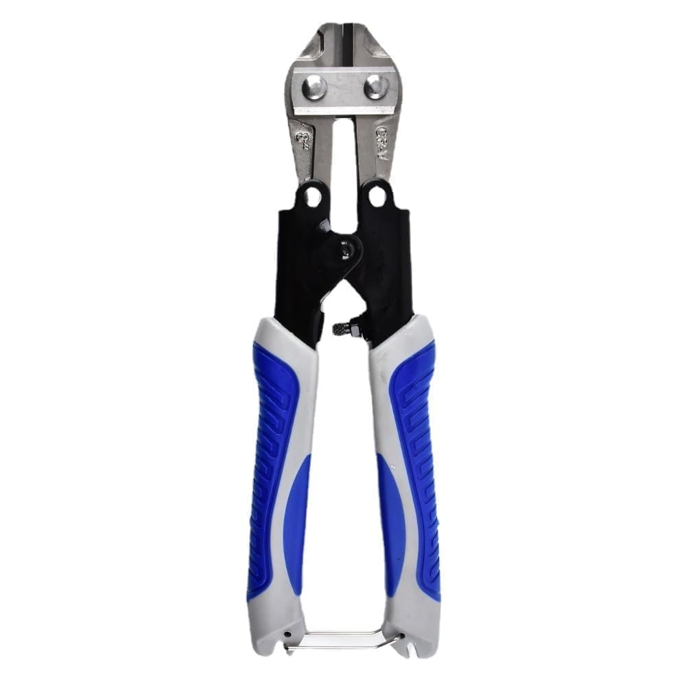 8" Mini Bolt Cutter, Cr-V Steel, Ergonomic Soft Non-Slip Grip,Safety Lock, Hooks