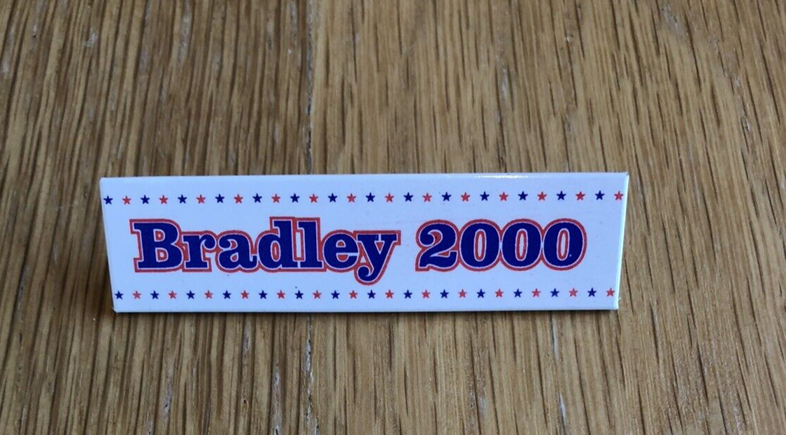 2000 Bill Bradley Presidential Campaign Button - Democratic Hopeful- Political