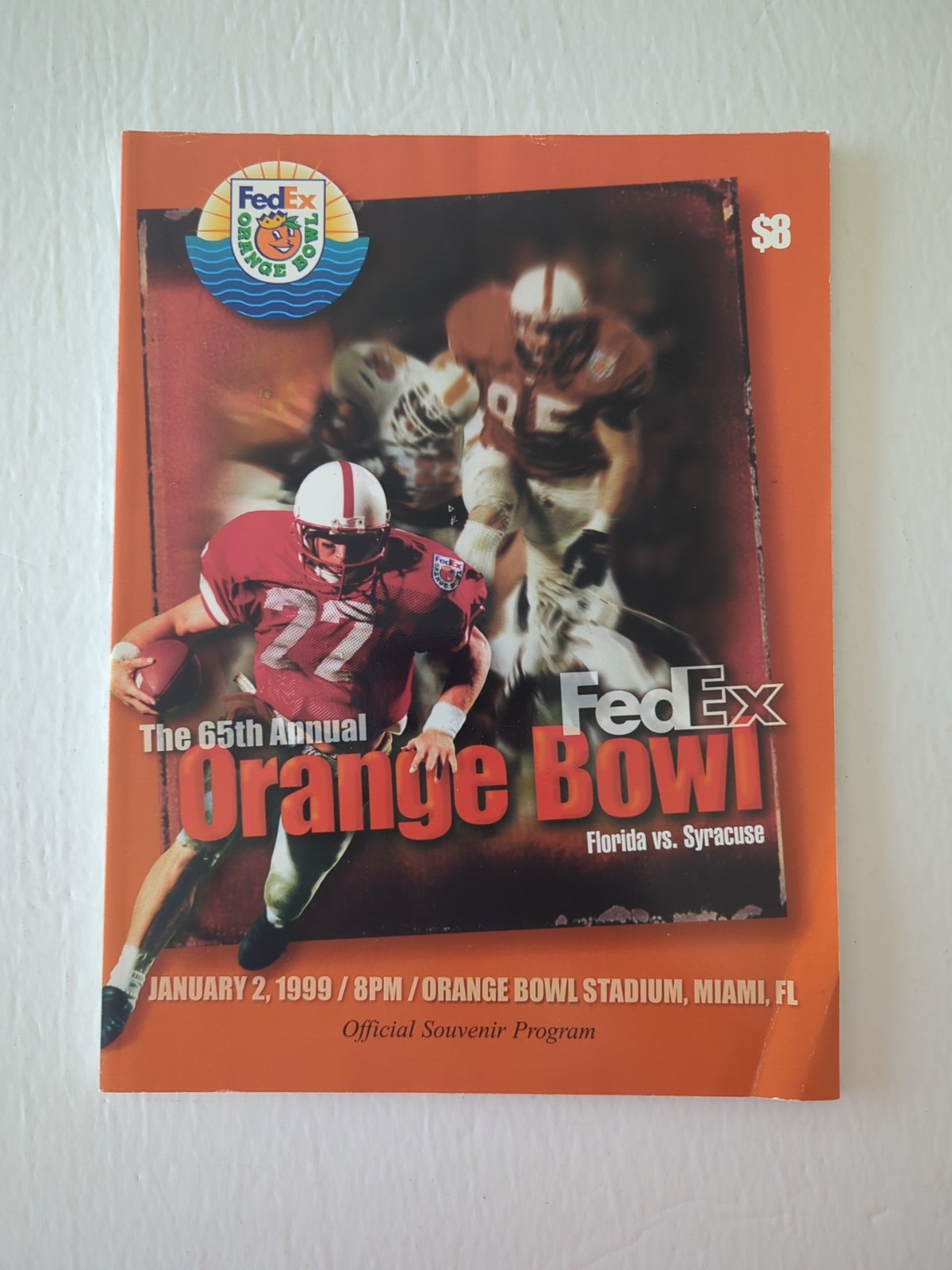 1999 Florida vs Syracuse Official Souvenir Program 65th Annual Orange Bowl