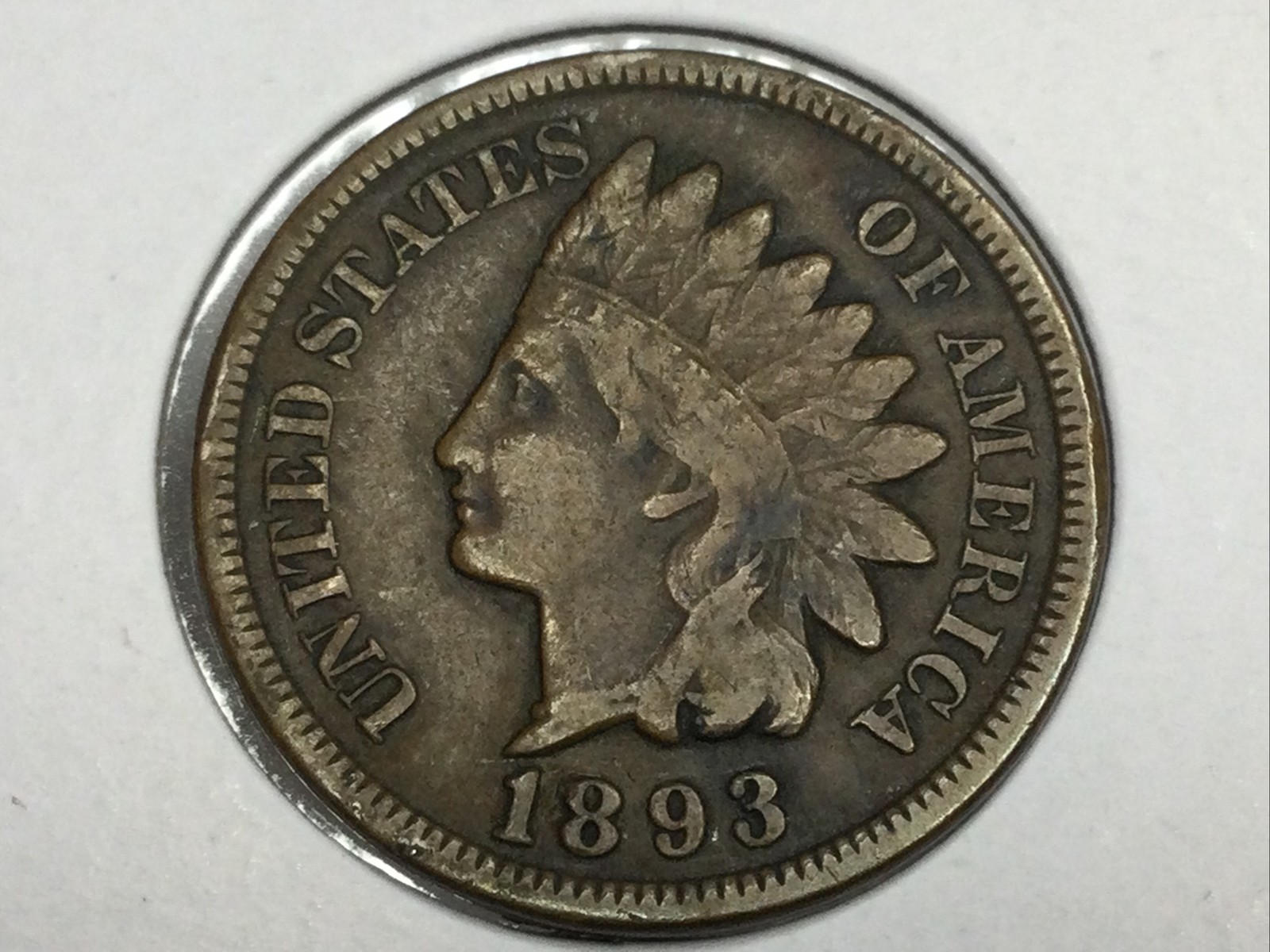 1893 Indian Cent in very fine & extra fine