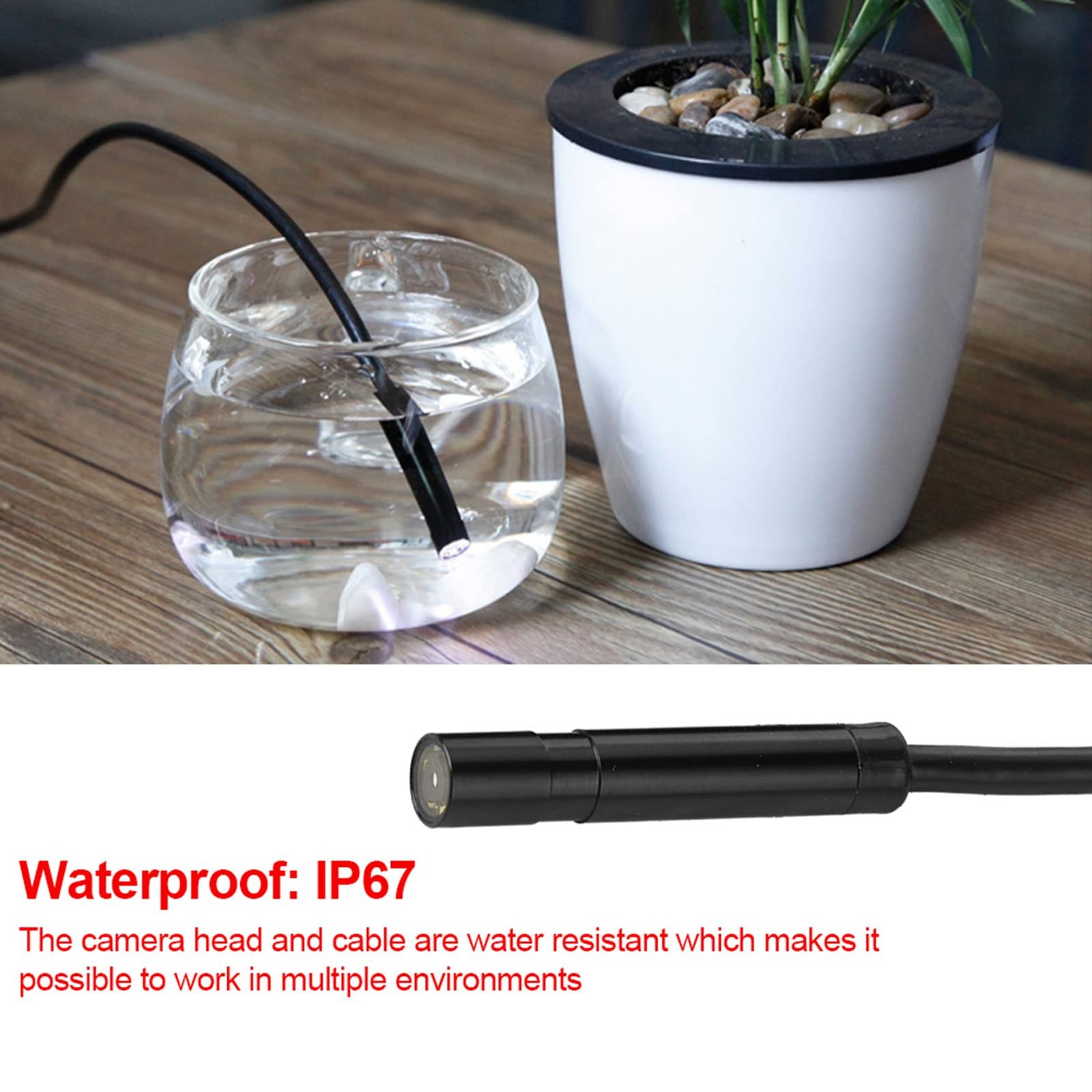 Black 15 Meter USB Endoscope Digital Inspection Snake Camera Borescope with 2...
