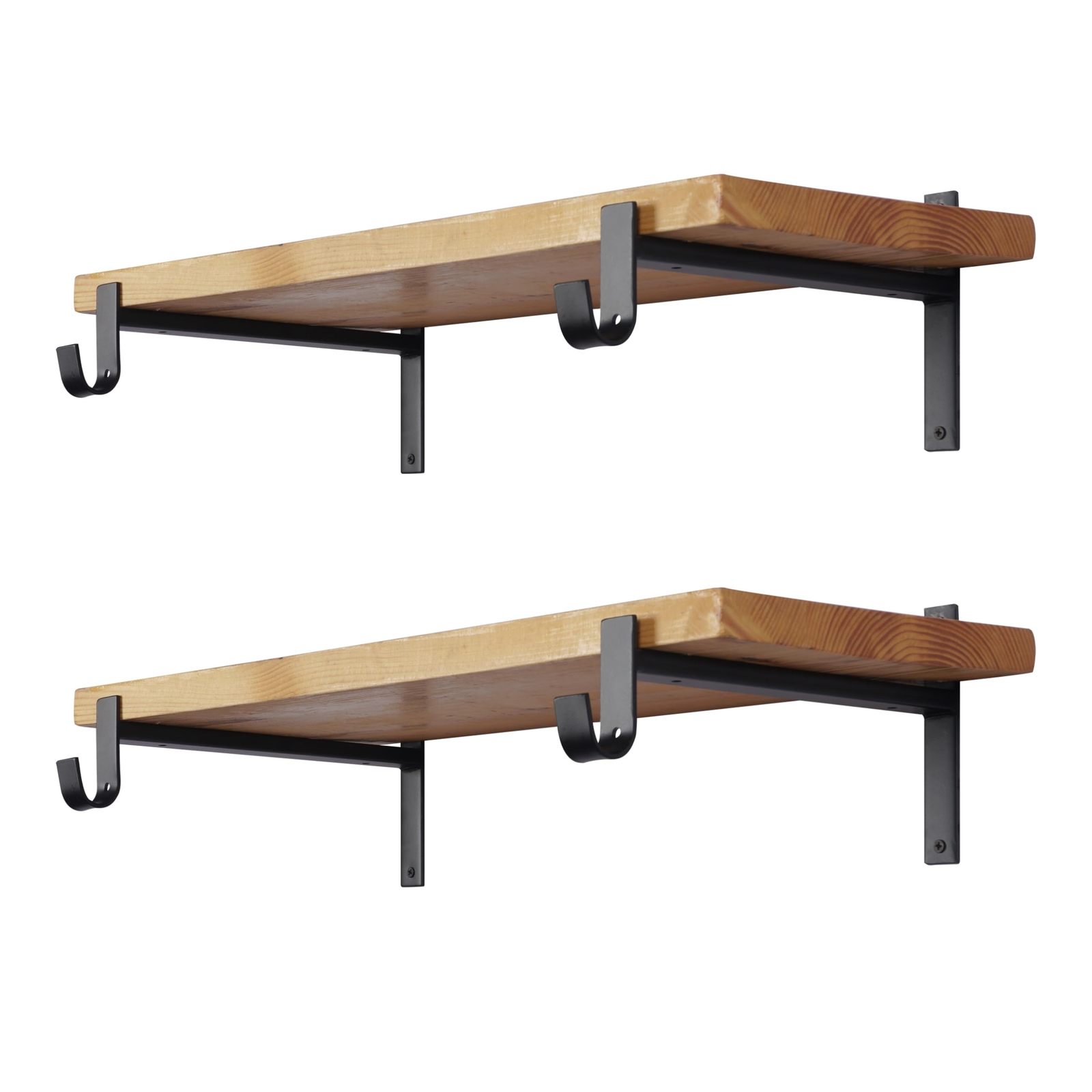 Closet Rod Bracket Shelf Bracket with Hook Black Closet Shelf Bracket with Ro...