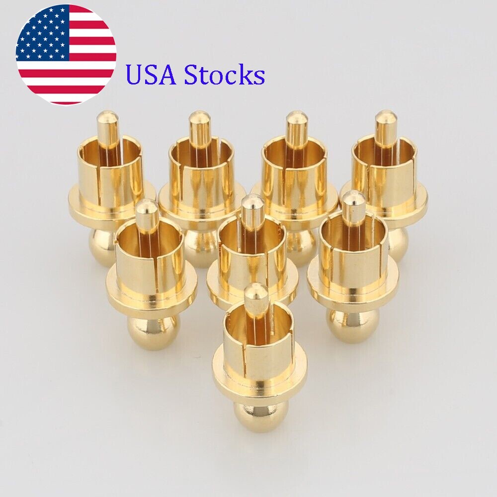 8Pcs Gold Plated Plug RCA Cap Short-Circuit Socket Phono Connector Protect Cover
