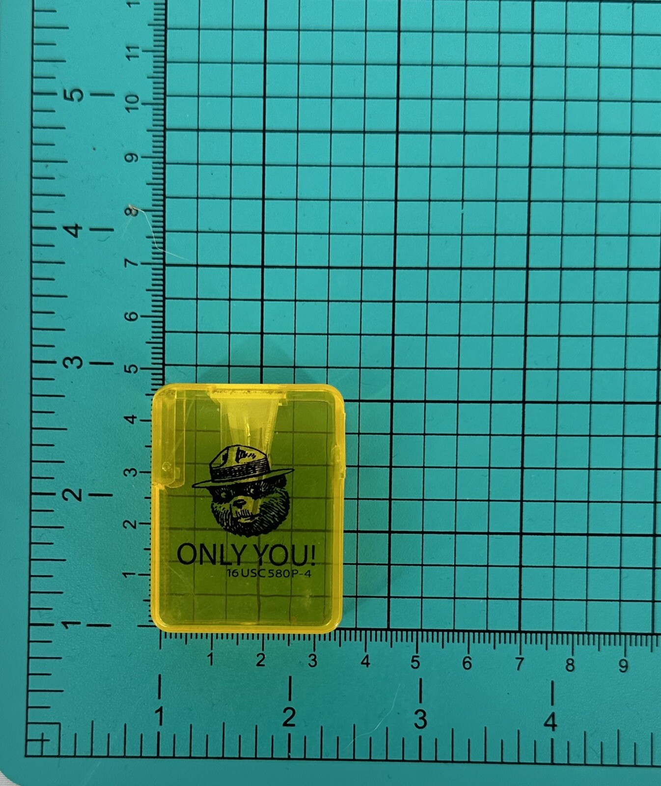 Smokey The Bear Pencil Sharpener Yellow