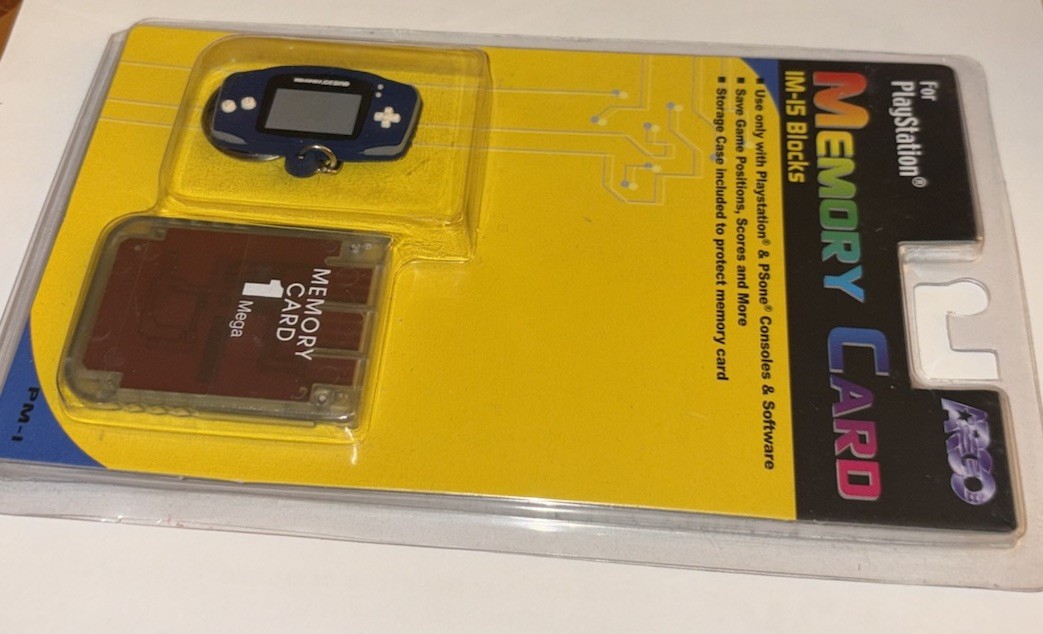 NEW Argo 1 Mega Memory Card For PlayStation With Gameboy Keychain