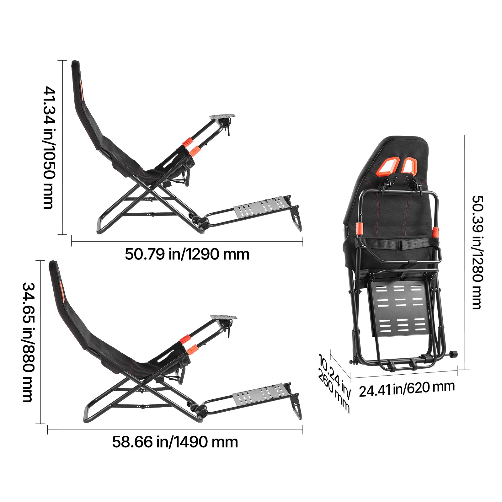 Uimoso Foldable Racing Wheel Stand Compatible with Logitech,Thrustmaster,Fanatec