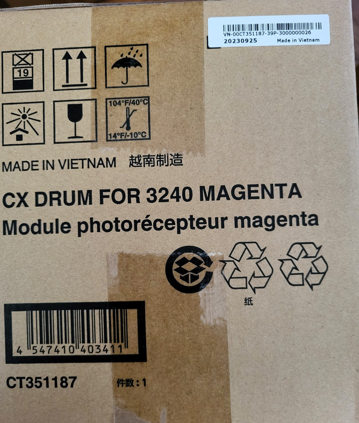 NEW SEALED Genuine OEM Original - Fujifilm CX Drum For 3240 Magenta