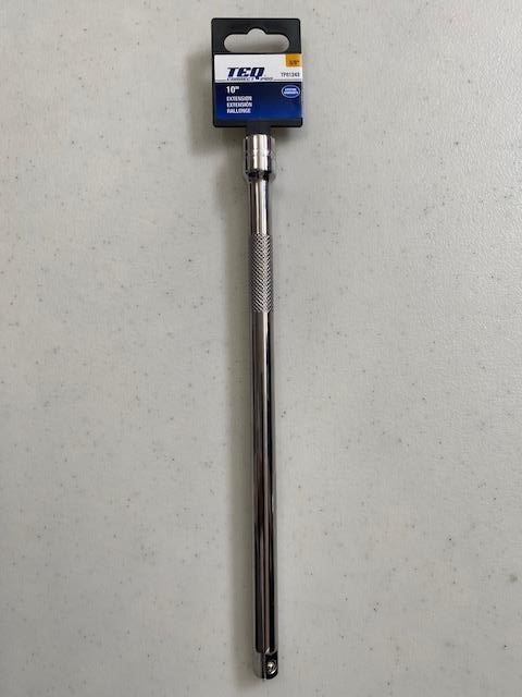 TEQ Correct TP81243 Professional Drive Socket Extension 3/8" Drive x 10" OAL
