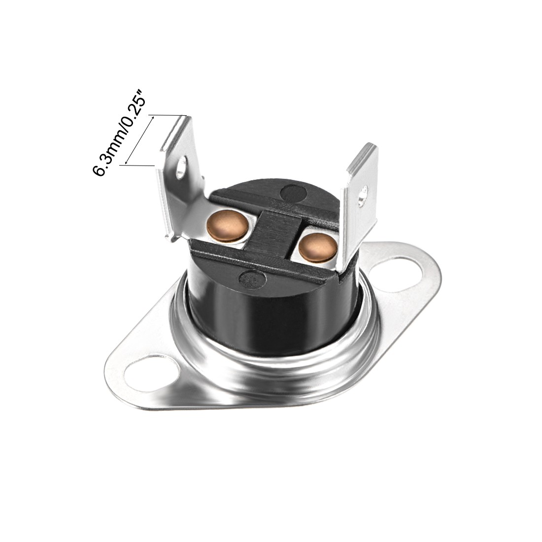 145°C,10A Temperature Control Switch N.C,Bakelite Material Thermostat,2pack